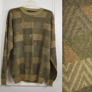 Northern Isles Pullover Sweater Men XL Extra Large 90s Geometric Acrylic Casual
